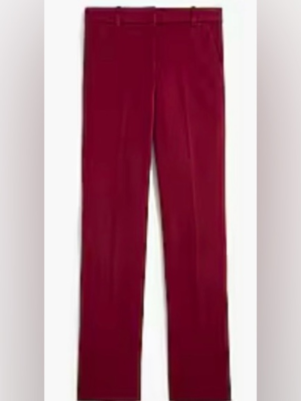 Kellie Straight-Leg Burgundy Dress Pants